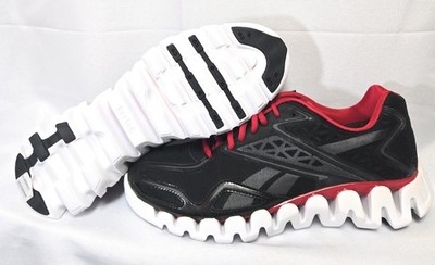 Mens Reebok ZigSonic 1-V51637 Black Red White ZigTech Zig Sneakers Shoes