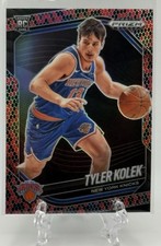Tyler Kolek 2024-25 Panini Prizm Black #226 Snakeskin Prizm RC SSP! Knicks