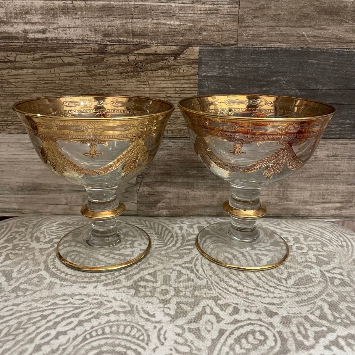 24K Gold Trimmed Vintage Luxury Design Renaisance INTERGLASS  display picture 1