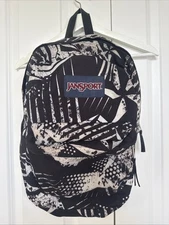 Jansport Backpack Black Paintball Black & White Splatter