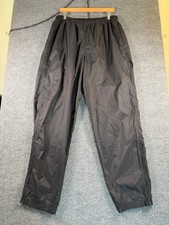 Nike Pants Mens XL Black Vintage 90s Nylon Windbreaker Track Joggers Wide Zip