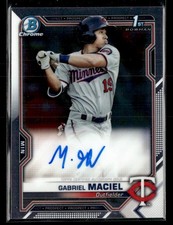 2021 Bowman Chrome #CPA-GM Gabriel Maciel Prospect Autographs