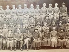 Rare 1918 WWI WRAF Large Group Photo Women Royal Air Force Hangar Biplane Nose