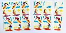 Mrs. Grossman's SURFING Surf Ocean Scrapbook Stickers 6 Strips **READ**