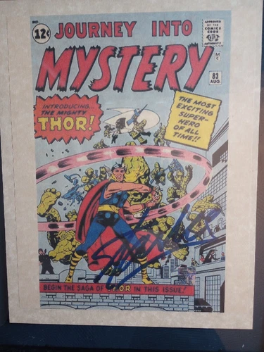 Stan Lee Signed JOURNEY INTO MYSTERY #83 Cover Art Print with COA and Hologram