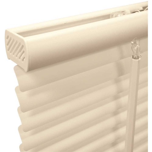 TruTouch Alabaster Cordless Light Filtering Vinyl Mini Blinds with 1 in. Slats 3 - Picture 3 of 5