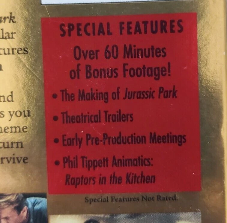 JURASSIC PARK, COLLECTOR'S EDITION, VHS, BOX SET OF TWO , STEVEN SPIELBERG - Image 3 of 4