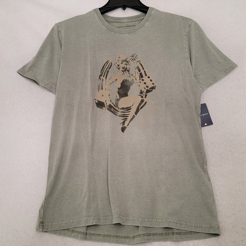 Lucky Brand PINUP GIRL Shirt Mens Large GREEN VINTAGE VEGAS Casino Casual NWT - Picture 3 of 11