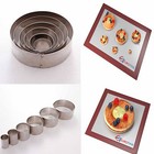 Round Shape Steel Cookie Cake Fondant Cutter 1" deep set of 6