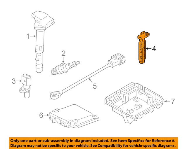 AUDI OEM 2017 Q7Engine Crankshaft Crank Position Sensor CPS 057906433B