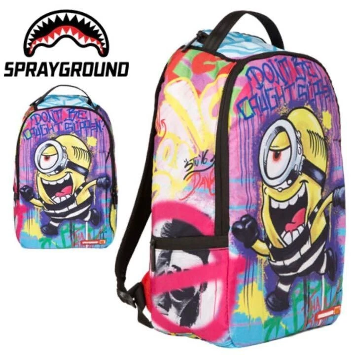 SPRAY GROUND BACKPACK MINIONS ON THE RUN B1248 Despicable Me 3 Sprayground Rare