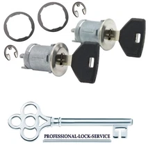 Dodge Ram Pickup & Van 1990-93 Door Lock Key Cylinder Pair Tumbler Barrel 2 Keys