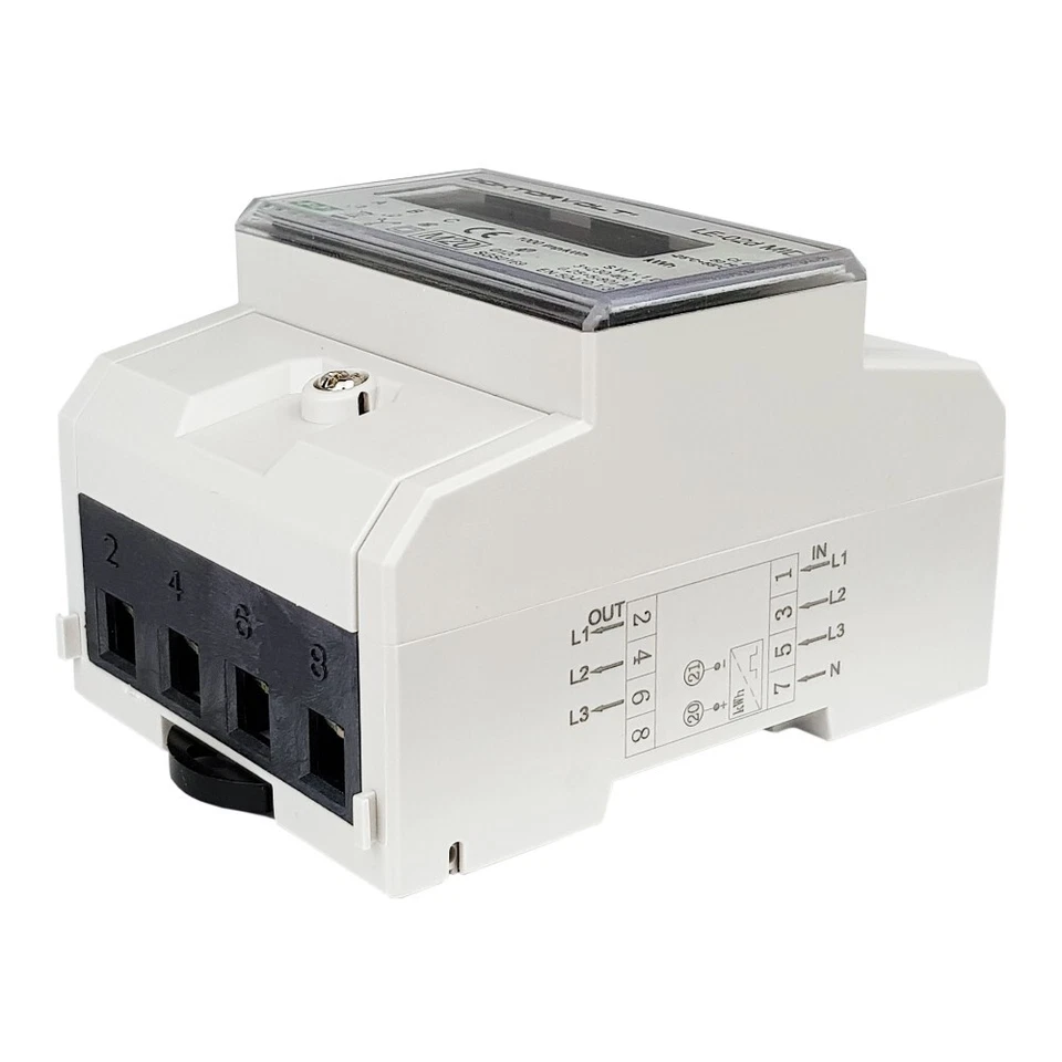 3 Phasige 0,25÷10(80)A Stromzähler MID Drehstromzähler Zähler LE-02D MID F&F - Bild 3 von 4