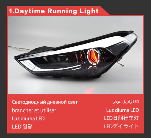Faros LED intermitente accesorios coche modificados para Hyundai Tucson 2015-2018 - Imagen 9 de 19