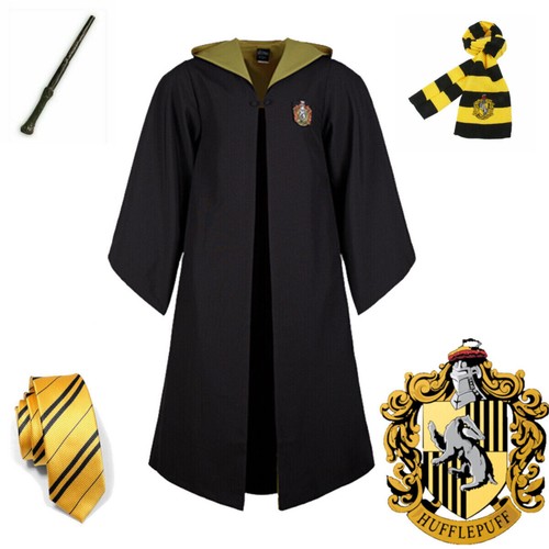 For Harry Potter Children Adult Robe Cloak Gryffindor Slytherin Cosplay Costume - Picture 7 of 44