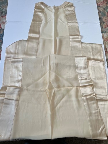 VTG 1925 beaded Flapper Wedding Dress, Vale, Slip, Cape, Handkerchief, Bow - Picture 6 of 15
