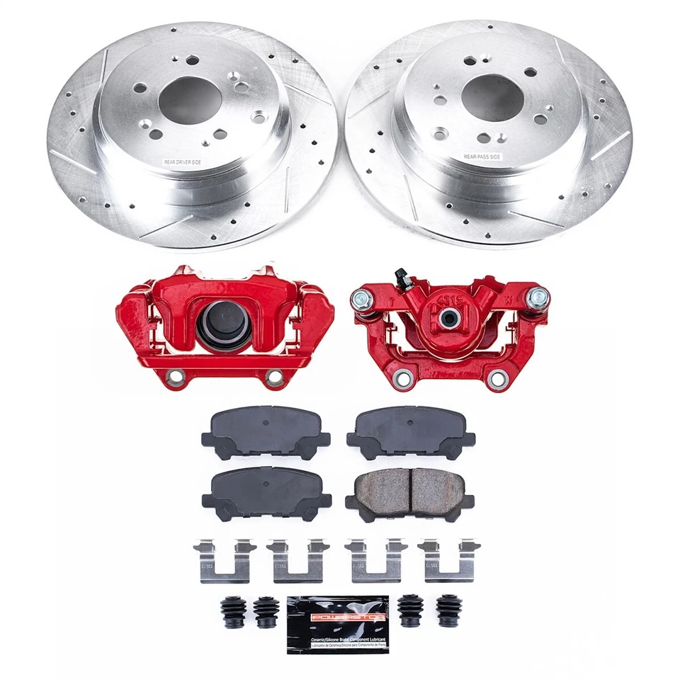 KC4685 Powerstop Juego de frenos de 2 ruedas con pinzas traseras para Acura MDX ZDX Foto 2 de 3