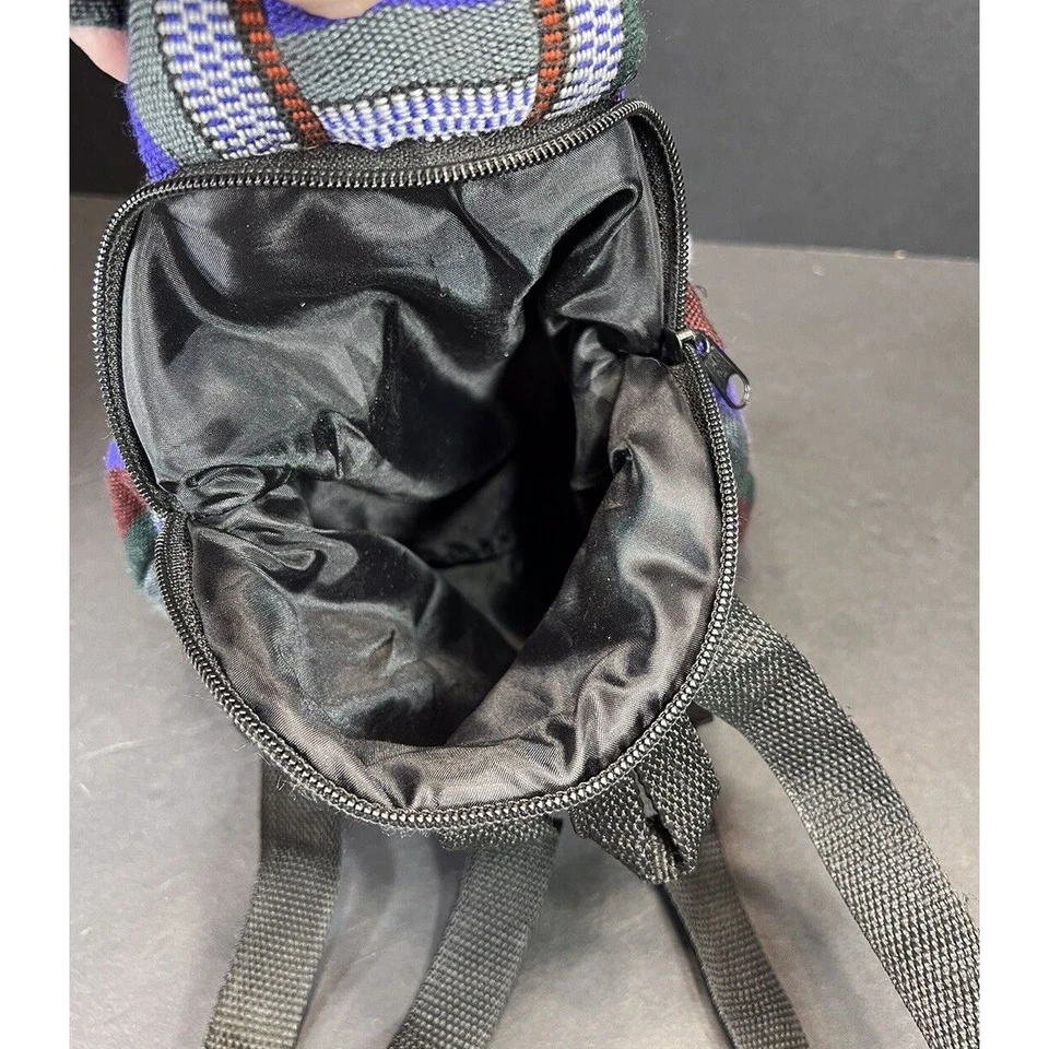 Striped Bear Mini Backpack Kids Plush Novelty Small Lucias Imports Travel Bag - Image 3 of 4