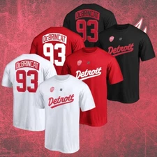 NEW!! Alex #93 DeBrincatt Detroit Red W 2025 Hockey Player Name & Number T-Shirt