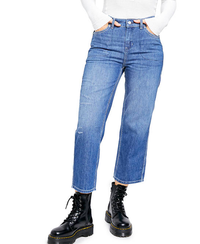 Free People $98 Chloe Baby Barrel Jeans 