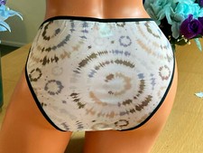 See Thru Ultra Sheer 1XL Peek a Boo Hip TIE DYED Bikini Brief Panty  SR52