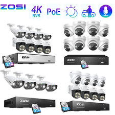 ZOSI 4K Spotlight 8CH PoE Security 5MP IP Camera CCTV System 2TB AI Detect Audio