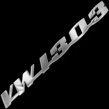 Fits VW1303 Type 1 Bug, Stainless Steel Decklid Script Emblem Compatible