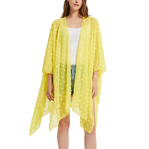 PLUS WOMANS CHIFFON LONG KIMONO WATERFALL CARDIGAN FLORAL TOP HIPPIE LOATY SHAWL - Picture 33 of 38