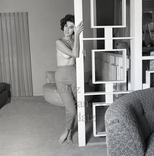 1950s Ron Vogel Negative-buxom nude pinup girl Barbara Gordon