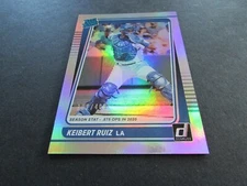 2021 Donruss Keibert Ruiz Rated Rookie Card #52 Season Stat Line Parallel /400