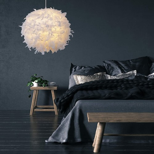 Giggi Fluffy Feather Light Shade, Light Shade or Lampshades for ceiling lights - Picture 18 of 45
