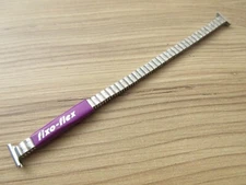 Rowi Fixo-Flex Expanding Patterned Stainless Steel 12mm Watch Strap