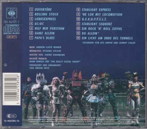 OST Musical: Starlight Express - Deutsche Originalaufnahme CD Album 1989 RAR UTE - 第 7/7 張圖片