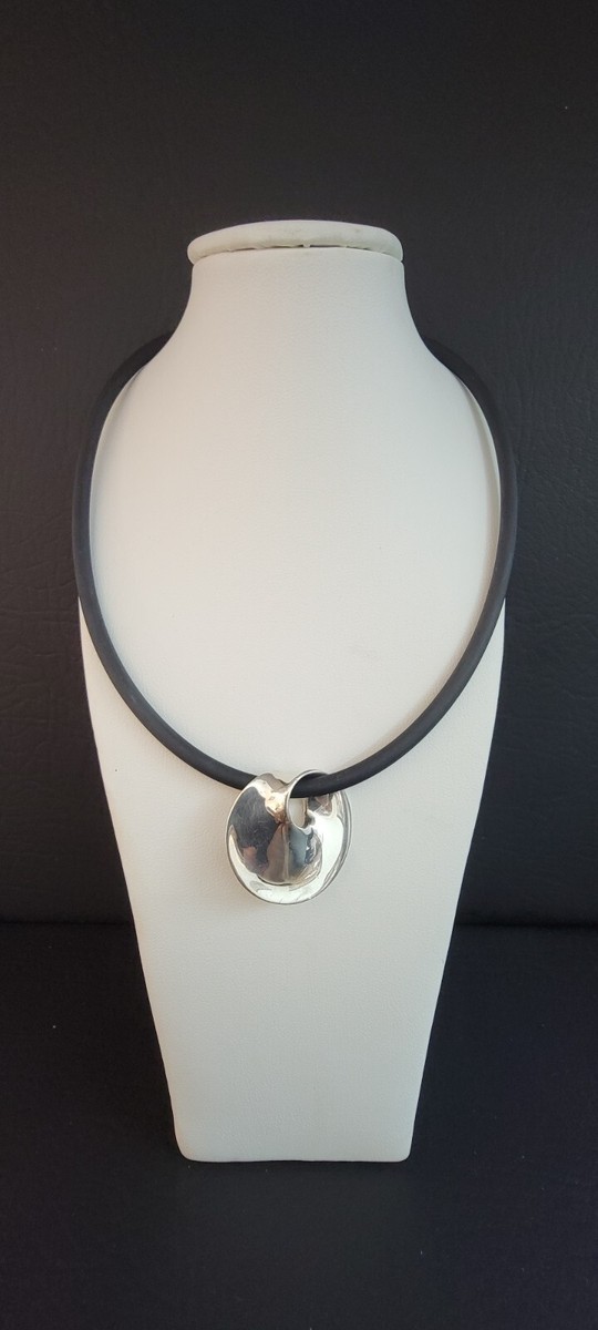 Georg Jensen Big Mobius Pendant 374 Torun Sterling Silver Choker
