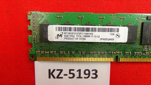 Micron 4GB 1Rx4 PC3L-12800R 1600 Mhz Low Voltage MT18KSF51272PZ-1G6K1KE - Bild 2 von 2