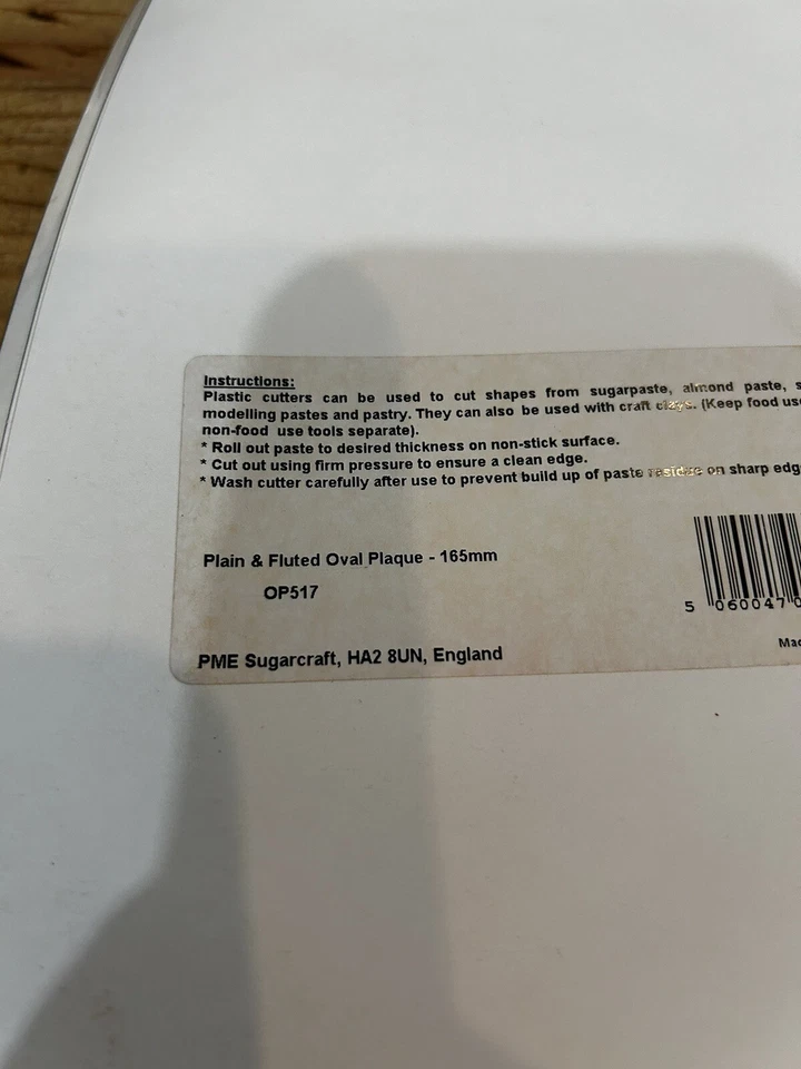 PME Creative Plaque Plain & Fluted Oval Plaque Cookie And Pastry Cutter 165mm - Image 3 of 3