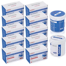 10Pack Dental Impression Putty Fast Set 800g VPS Putty(400g Base&400g Catalyst)