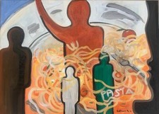 Carlo Massimo Franchi (allievo Salvatore Fiume), olio su tela,50x70 cm,autentica