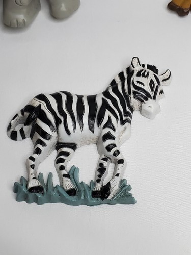 5 Vtg Burwood Kids Decor Room Nursery Zoo Animals Elephant Zebra Hang USA 1995 - Picture 3 of 12