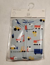 NWT Baby Gap Boys Truck Print Footed 1PC Pajamas PJs 0-3 Months