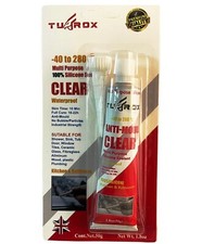 TUFROX Silicone Sealant Clear White Tube Glue for Bathroom Kitchen Shower Window