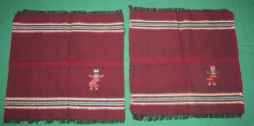 Vintage Table Linens from Peru~2 sizes~Handmade~1 Placemat & 3 Napkins~Unused - Picture 4 of 6