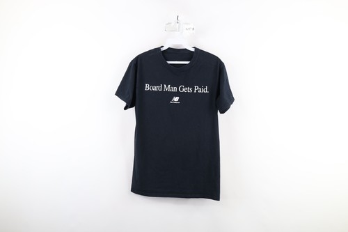T-shirt noir vintage New Balance homme petit tableau épelé délavé homme se fait payer