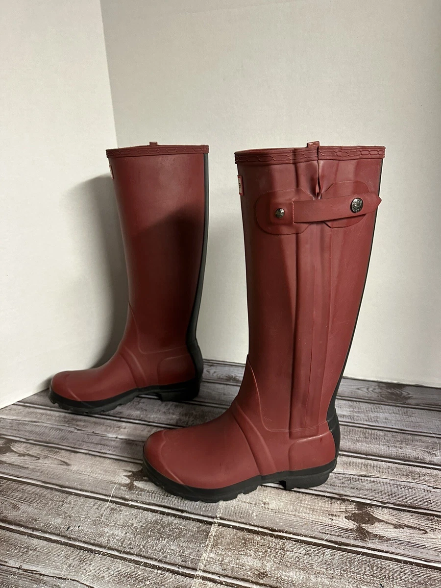 Red hunter wellies size best sale 6