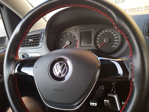 VW CADDY / POLO / GOLF / UP / STEERING WHEEL COVER PU LEATHER DIY