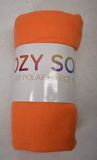 Arkwright LLC Soft Fleece Throw Blanket 50" x 60" Soft Cozy Throw Orange