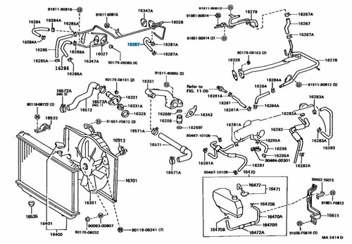 TOYOTA SUPRA JZA70 Genuine 1JZ-GTE Turbo Water Hose No.4 16287-88400 OEM RHD - Picture 3 of 5