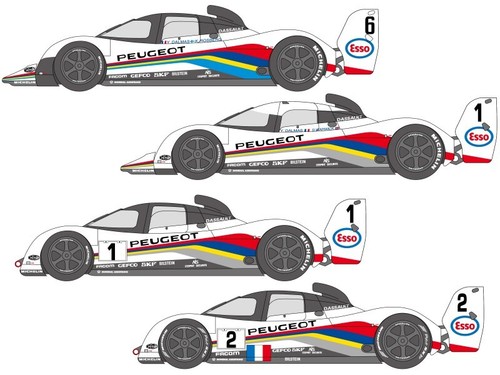 SHUNKO Decal Sheet 1:24 Scale Peugeot 905 Evo1 1991-93 SHK-D120B suit Heller kit - Picture 2 of 4