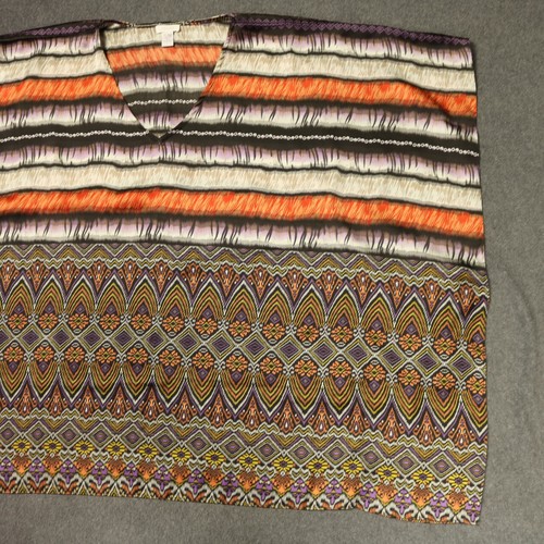 Poncho Chico's Boho a Rayas Geométrico Playa Cuello en V Multicolor S/M - Imagen 4 de 22