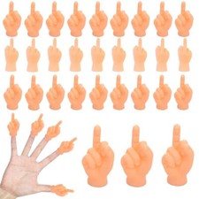 30 Pack Tiny Middle Finger Hands, Flat Hand Style Mini Hand Puppet,Tiny Hand